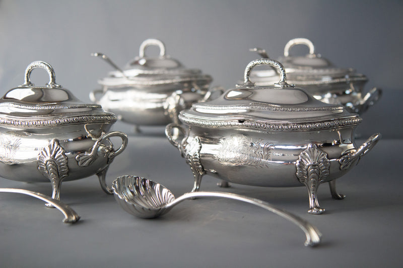 Speaker Smith, Political Interest: A Set George III Silver Sauce Tureens, Le Sage, London 1774