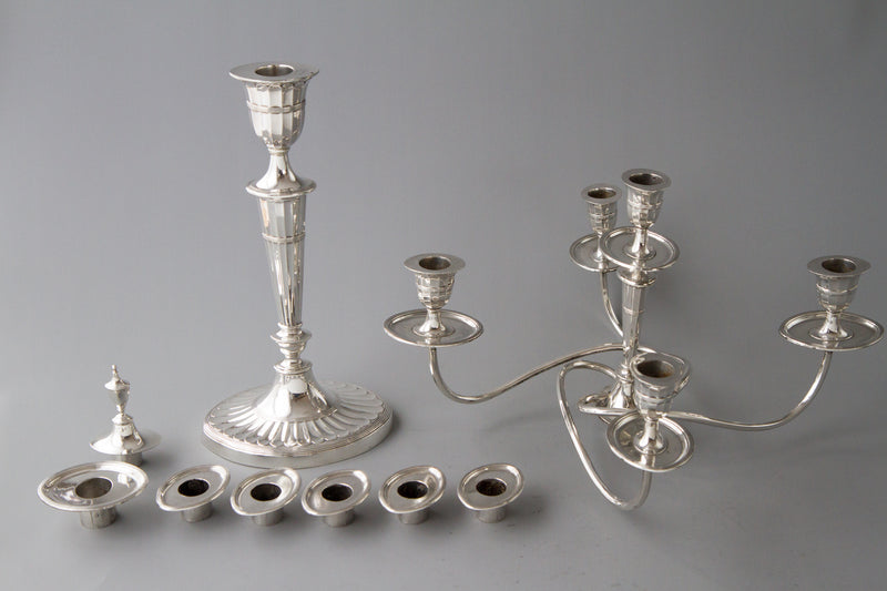 A Superb Victorian Silver Candelabra/Candlesticks Table Suite