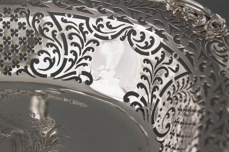 A Beautiful George II Silver Basket London 1747, by Edward Aldridge