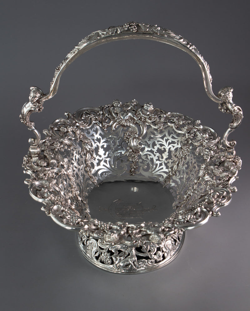 Royal Interest - A George II Silver Harvest Basket London 1759, by William Tuite