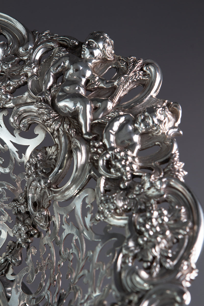 Royal Interest - A George II Silver Harvest Basket London 1759, by William Tuite