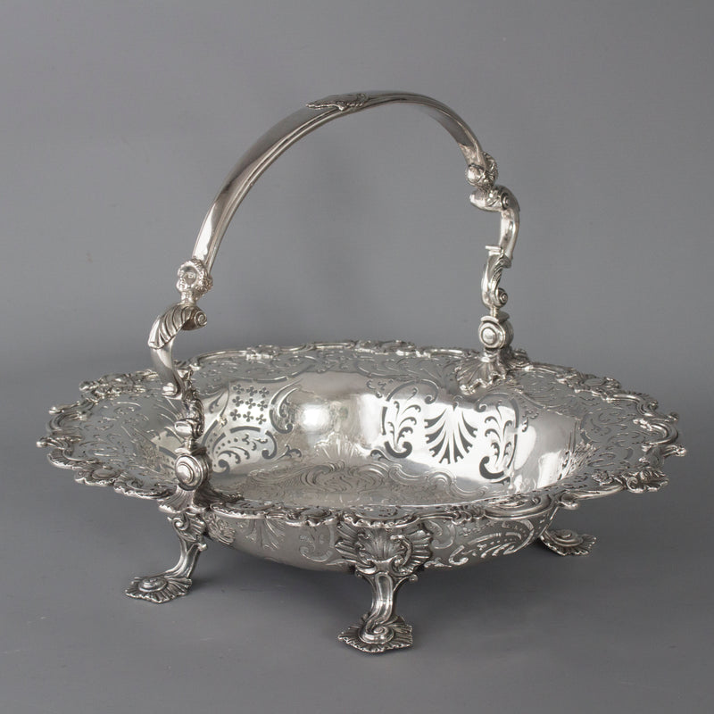 An Exhibition or Museum Quality George II Silver Basket London 1745 by Edward Aldridge