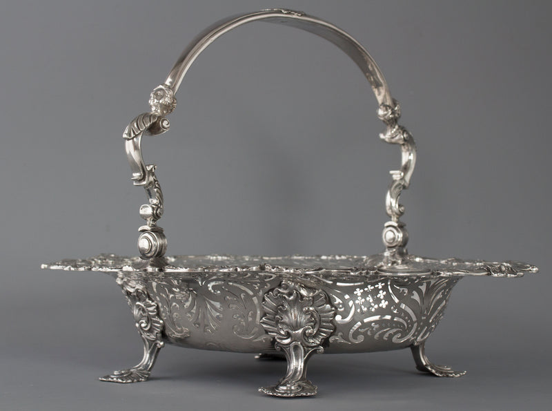 An Exhibition or Museum Quality George II Silver Basket London 1745 by Edward Aldridge