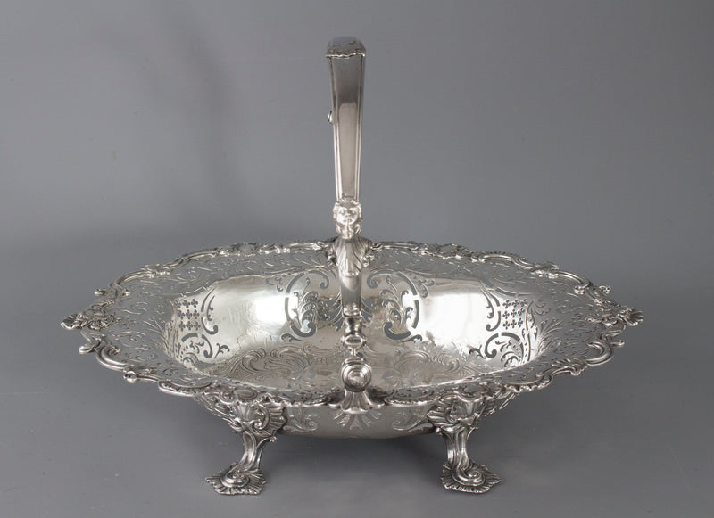 An Exhibition or Museum Quality George II Silver Basket London 1745 by Edward Aldridge