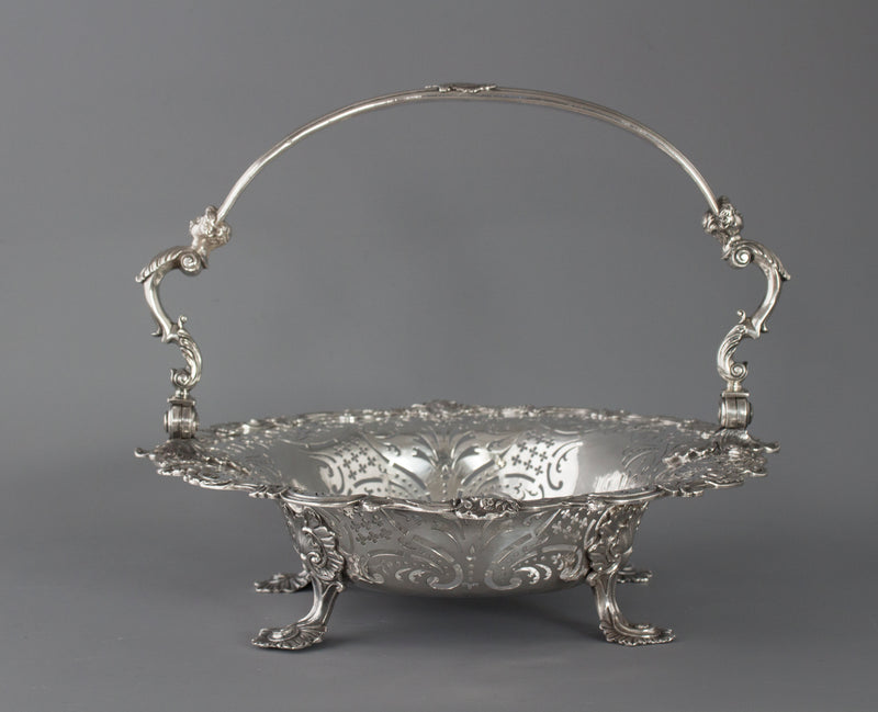 An Exhibition or Museum Quality George II Silver Basket London 1745 by Edward Aldridge