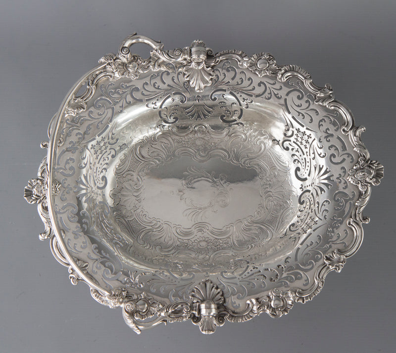 An Exhibition or Museum Quality George II Silver Basket London 1745 by Edward Aldridge