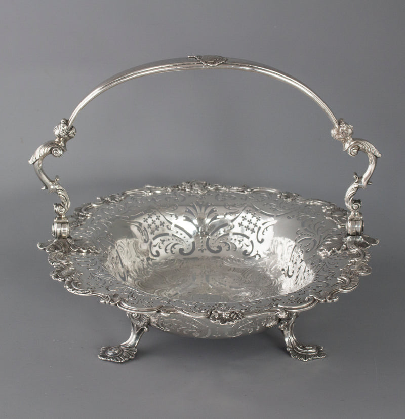 An Exhibition or Museum Quality George II Silver Basket London 1745 by Edward Aldridge