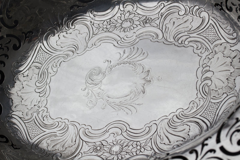 An Exhibition or Museum Quality George II Silver Basket London 1745 by Edward Aldridge