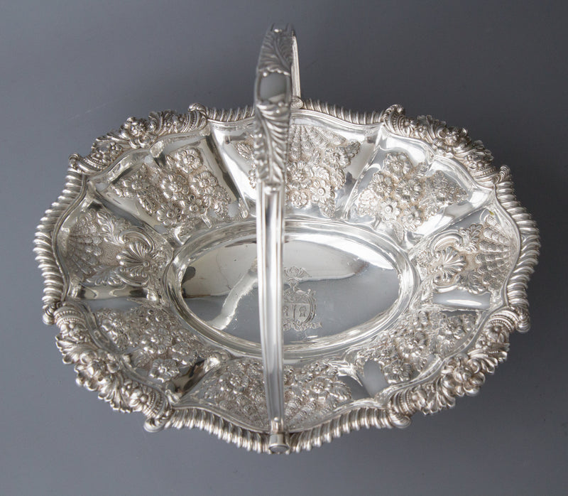 A Fine George IV Silver Fruit Basket Sheffield 1820