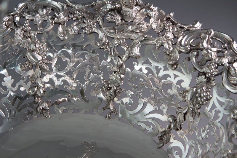 Royal Interest - A George II Silver Harvest Basket London 1759, by William Tuite
