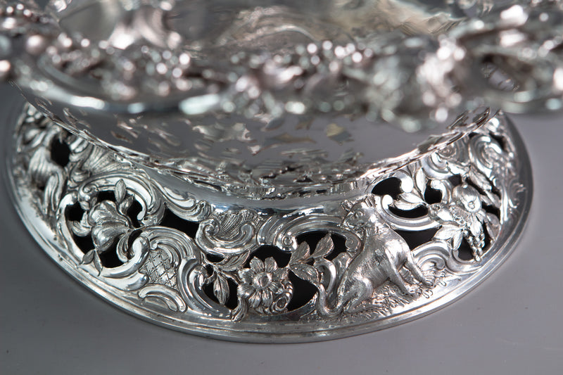 Royal Interest - A George II Silver Harvest Basket London 1759, by William Tuite