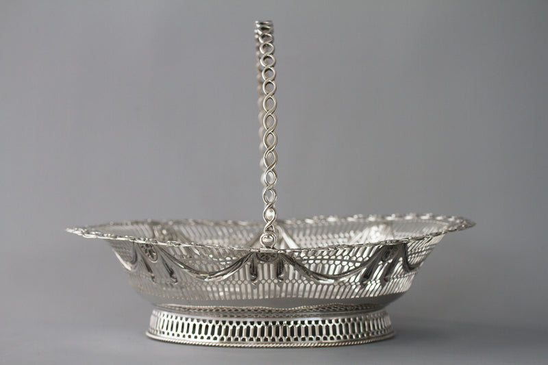 A Superb George III Silver Fruit or Bread Basket by Aldridge & Green, London 1774