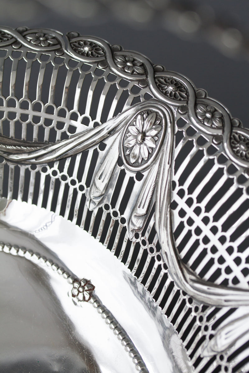 A Superb George III Silver Fruit or Bread Basket by Aldridge & Green, London 1774