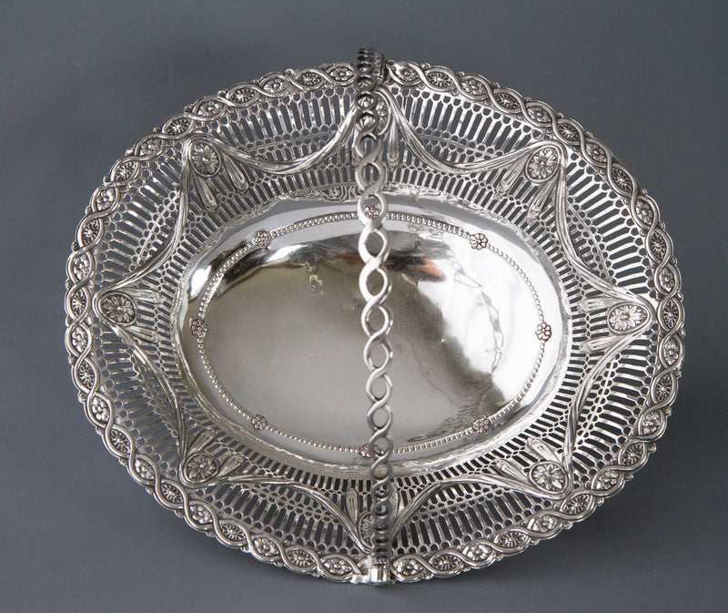 A Superb George III Silver Fruit or Bread Basket by Aldridge & Green, London 1774