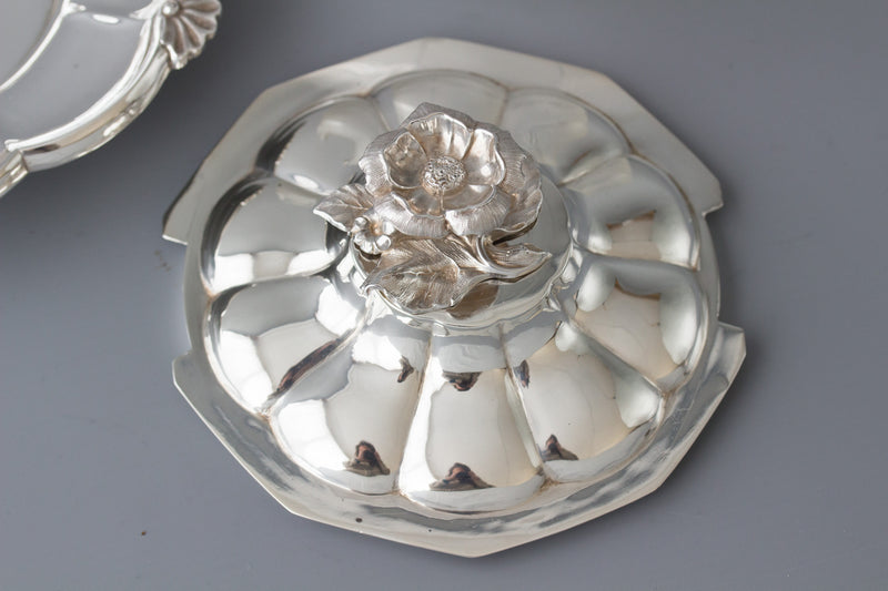 A very good Barnard William IV Silver and Cut Glass Butter Dish, London 1834