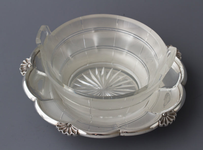 A very good Barnard William IV Silver and Cut Glass Butter Dish, London 1834