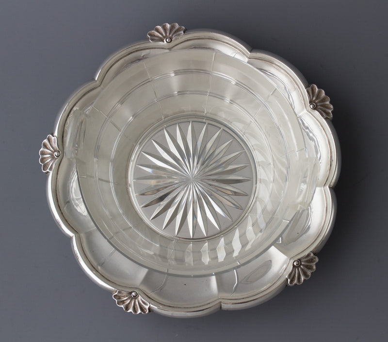A very good Barnard William IV Silver and Cut Glass Butter Dish, London 1834