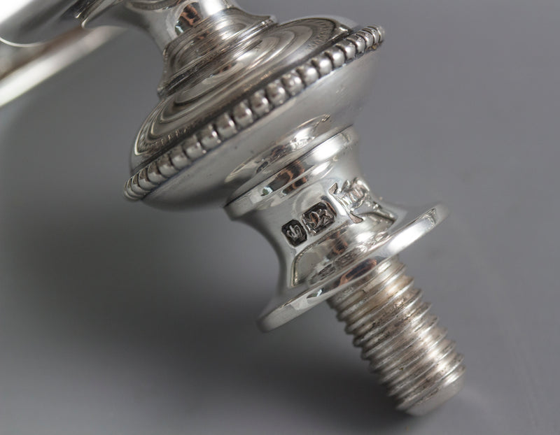 A Pair of Silver Three Light  Victorian Candelabra Sheffield 1898 by Walker and Hall