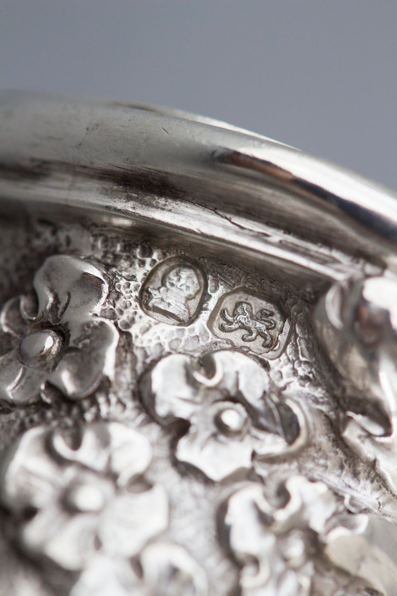 An Impressive Pair of Cast Silver Four-Light Candelabra, London 1812 by William Pitts