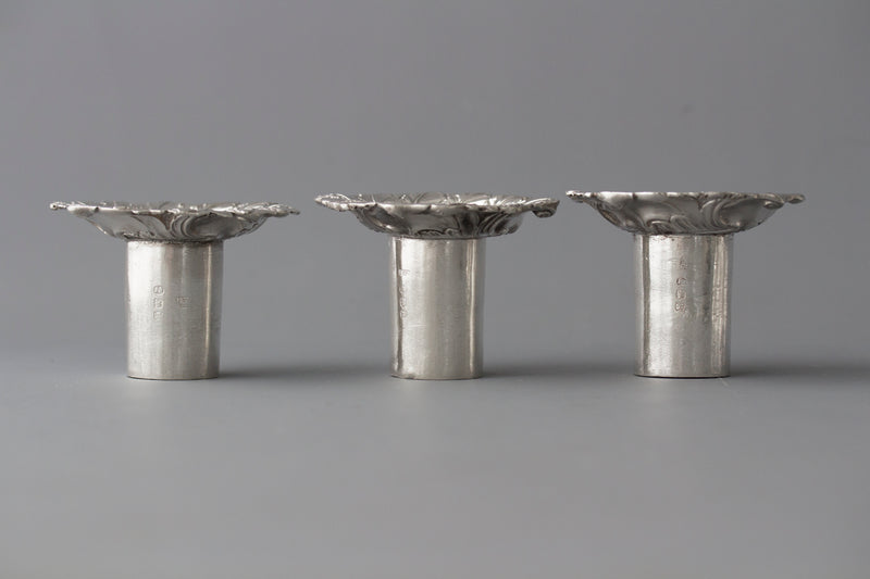 An Impressive Pair of Cast Silver Four-Light Candelabra, London 1812 by William Pitts