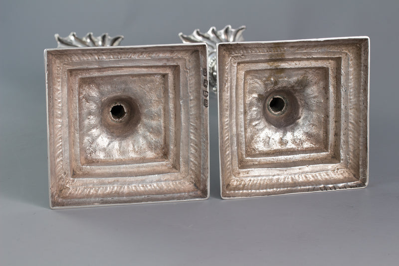 A Superb Pair of Georgian Silver Candlesticks London 1766/7 by Ebenezer Coker
