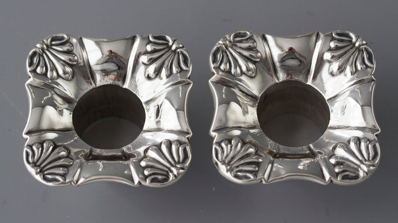A Good Pair of Silver Candlesticks in Mid18C Style by Thomas A. Scott