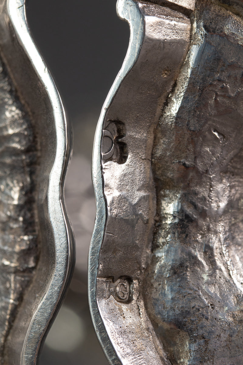 A Set of Four Cast Silver Candlesticks London 1749 by William Gould