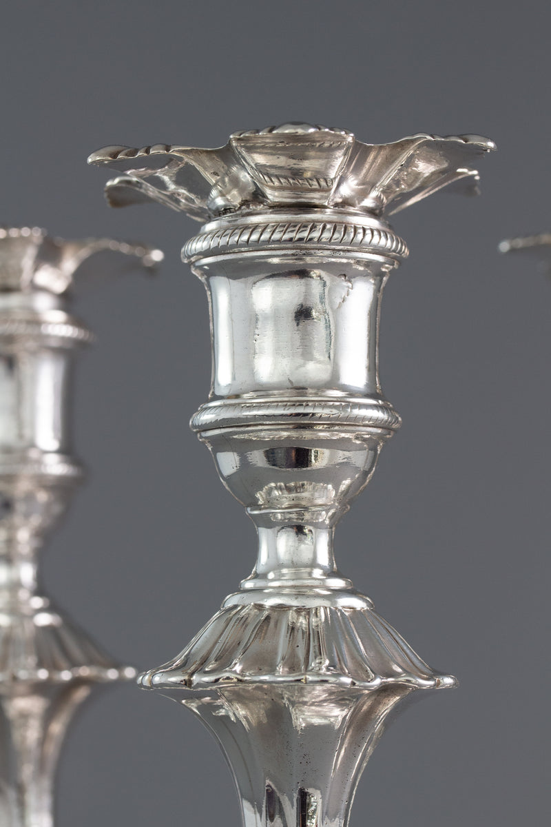 A Very Fine Set of Four Georgian Silver Table Candlesticks London 1753 by William Grundy