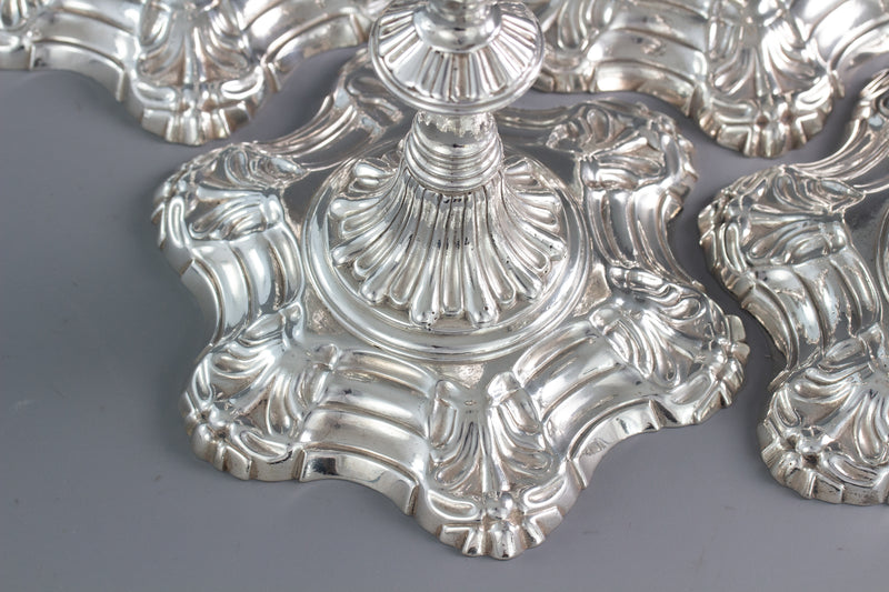 A Very Fine Set of Four Georgian Silver Table Candlesticks London 1753 by William Grundy