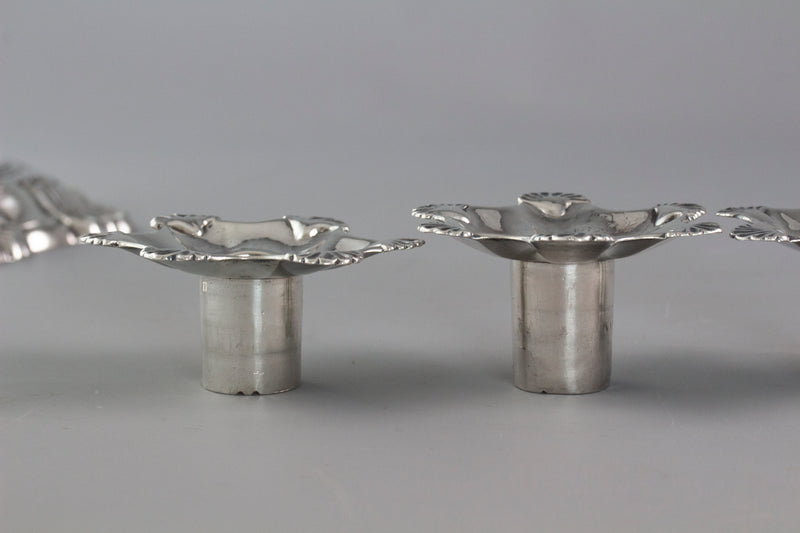 A Very Fine Set of Cast Silver Candlesticks by John Cafe London 1750