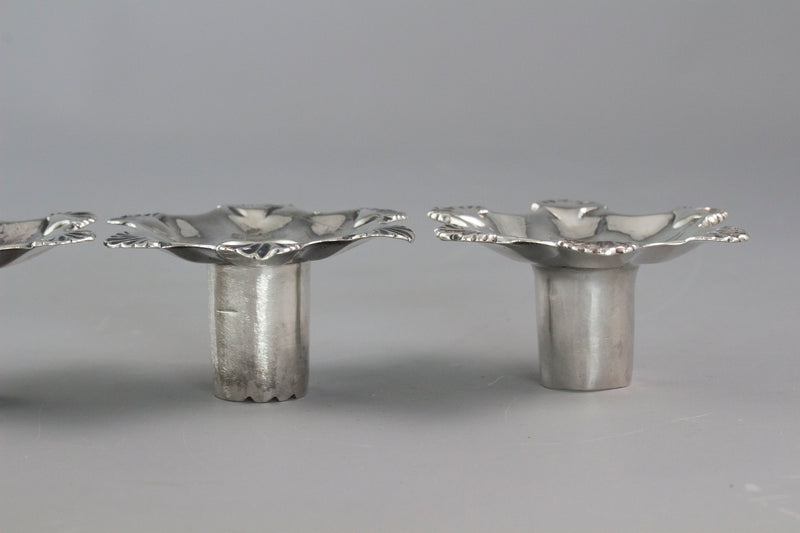 A Very Fine Set of Cast Silver Candlesticks by John Cafe London 1750