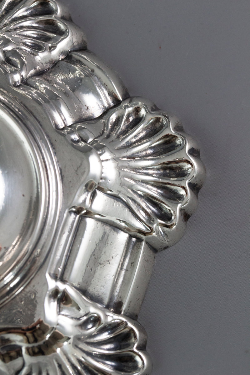A Very Fine Set of Cast Silver Candlesticks by John Cafe London 1750