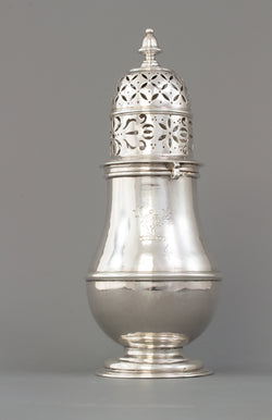 A Very Fine and Large Britannia Silver Queen Anne Sugar Caster, London 1707 by Thomas Farren