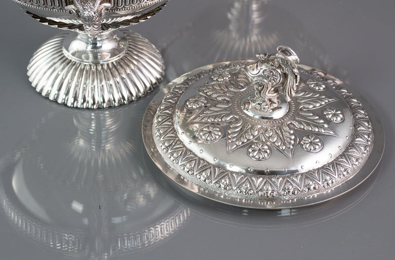 A Very Fine Pair of Silver Tureens or Serving Dishes London 1868 by Robert Harper