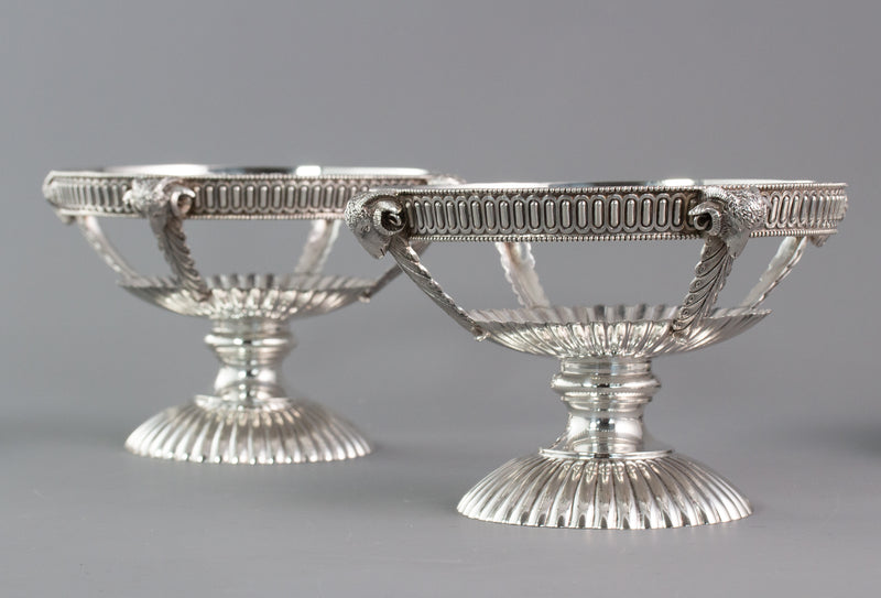 A Very Fine Pair of Silver Tureens or Serving Dishes London 1868 by Robert Harper