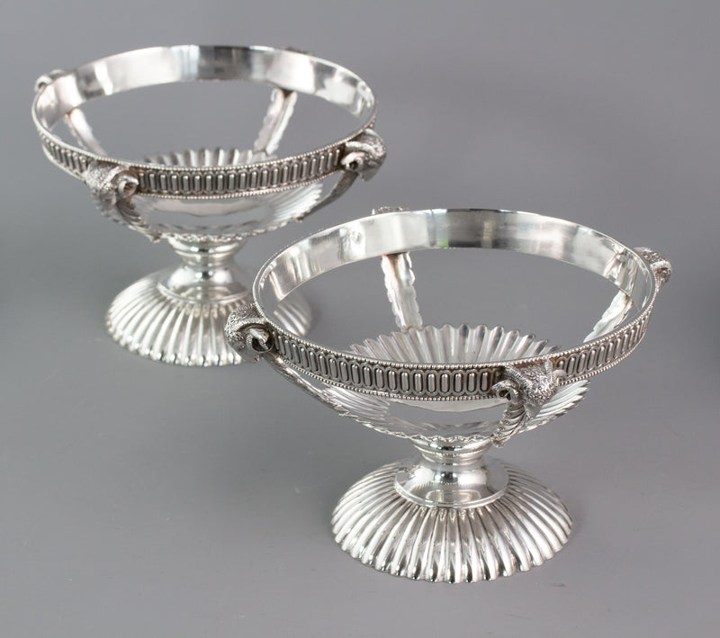 A Very Fine Pair of Silver Tureens or Serving Dishes London 1868 by Robert Harper