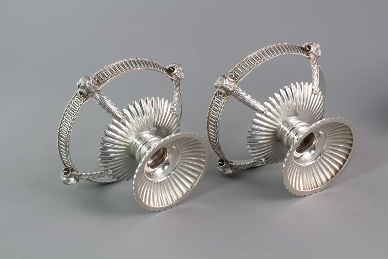 A Very Fine Pair of Silver Tureens or Serving Dishes London 1868 by Robert Harper