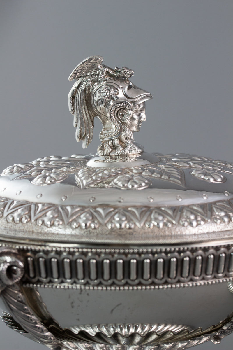 A Very Fine Pair of Silver Tureens or Serving Dishes London 1868 by Robert Harper