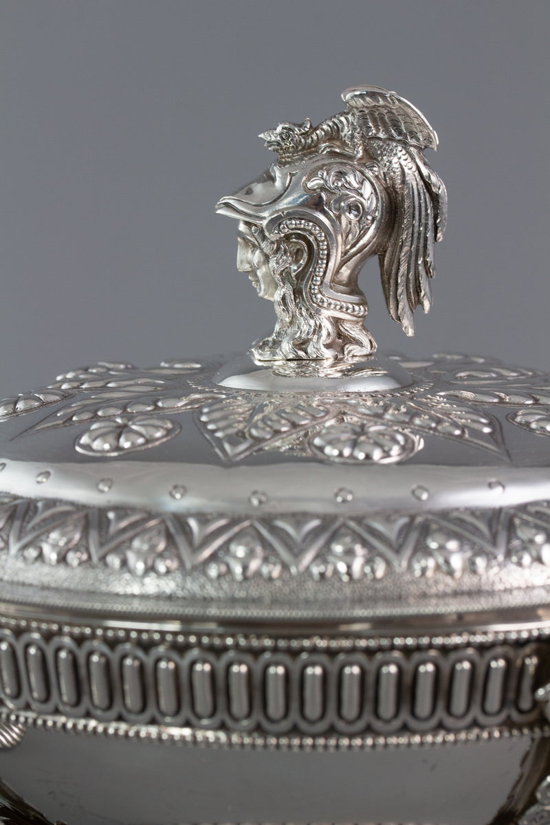 A Very Fine Pair of Silver Tureens or Serving Dishes London 1868 by Robert Harper