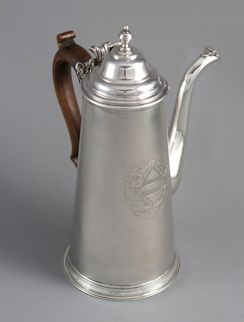 A William III Britannia Silver Chocolate Pot London 1698