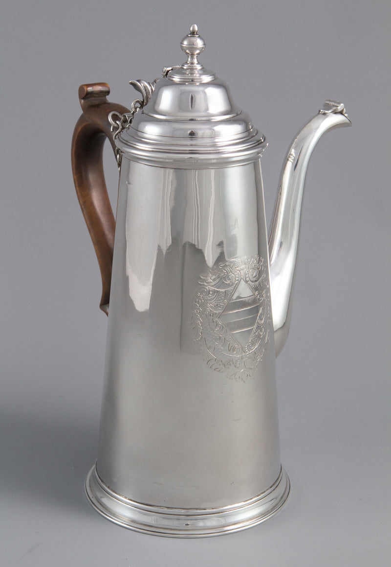 A William III Britannia Silver Chocolate Pot London 1698