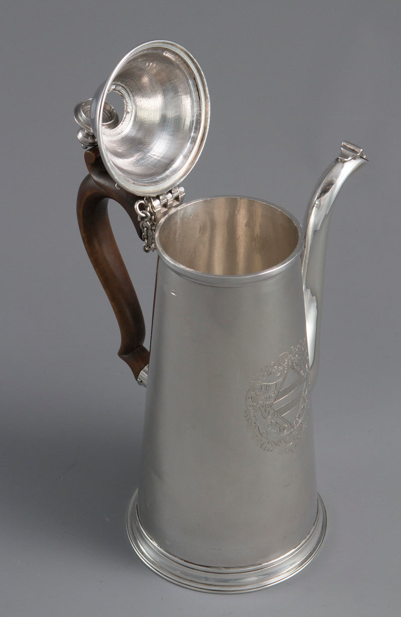 A William III Britannia Silver Chocolate Pot London 1698