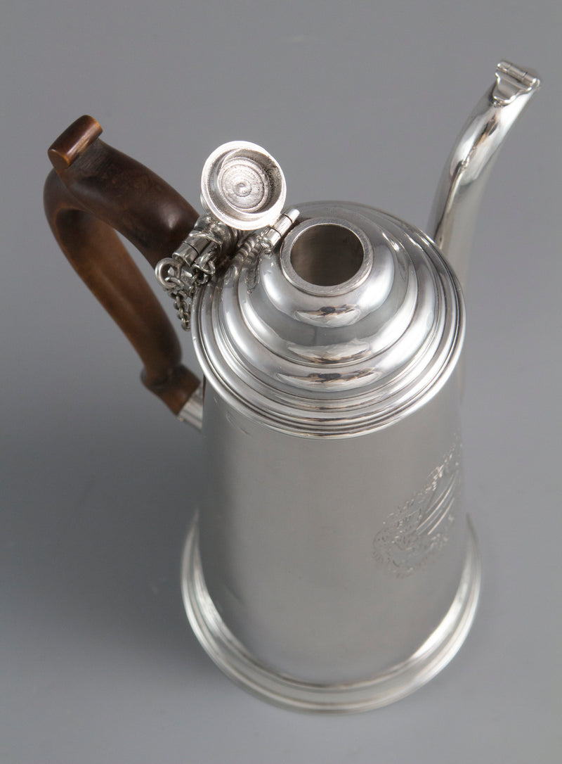 A William III Britannia Silver Chocolate Pot London 1698