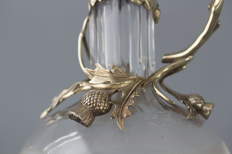A Victorian Silver Gilt Claret Jug / Wine Decanter, London 1894 by William Thornhill & Co