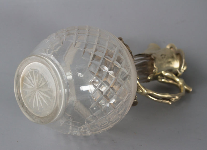 A Victorian Silver Gilt Claret Jug / Wine Decanter, London 1894 by William Thornhill & Co