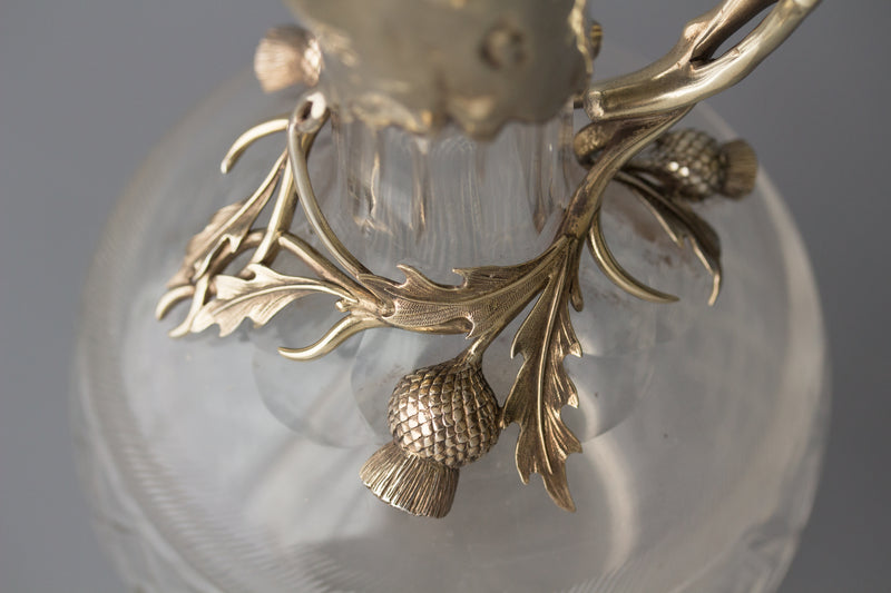 A Victorian Silver Gilt Claret Jug / Wine Decanter, London 1894 by William Thornhill & Co