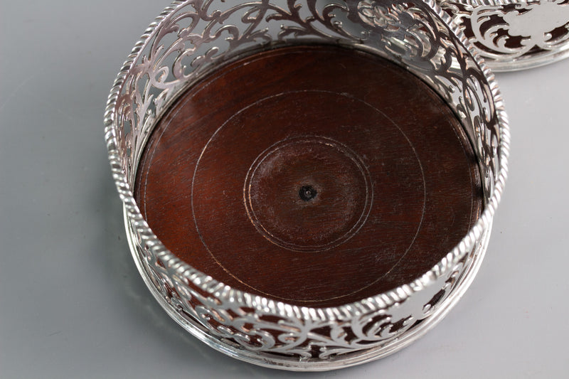 A Pair of Georgian Silver Wine/Bottle Coasters London 1768