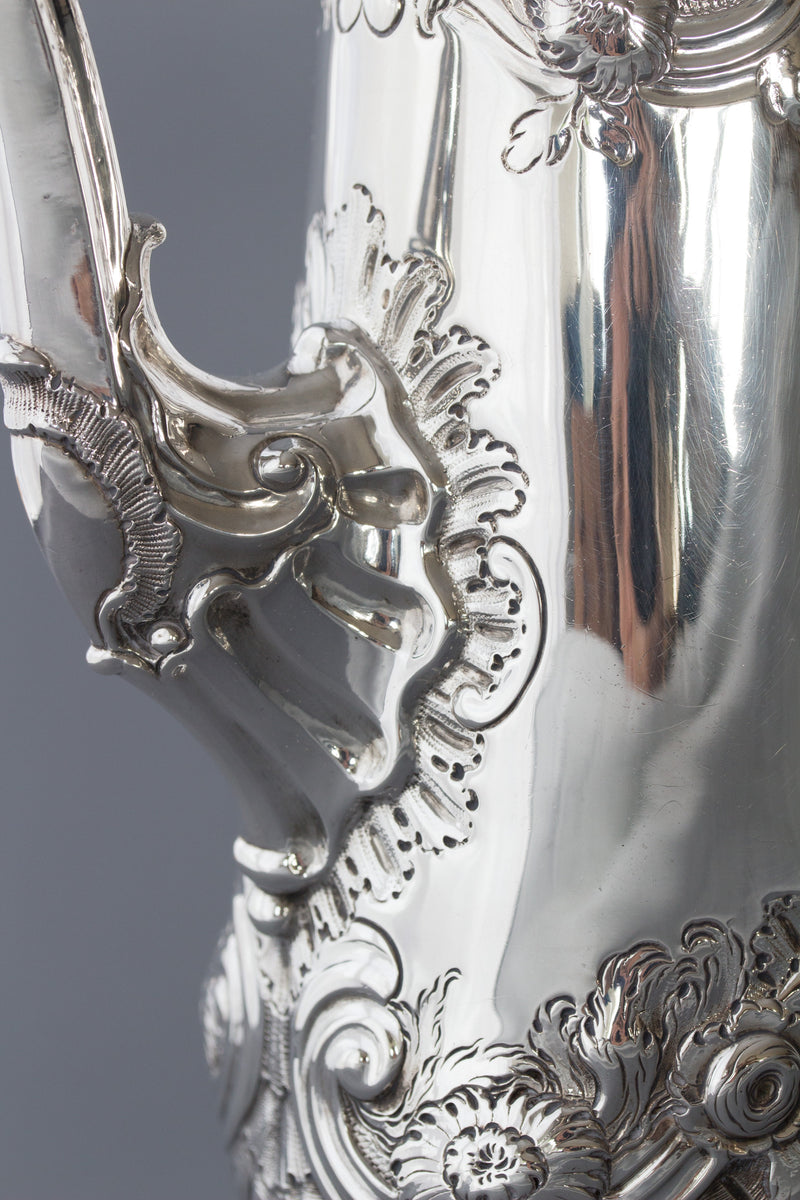 A George II Silver Coffee Pot by Samuel Courtauld, London 1752