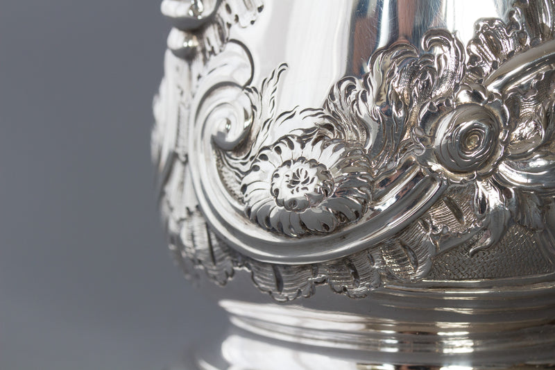 A George II Silver Coffee Pot by Samuel Courtauld, London 1752