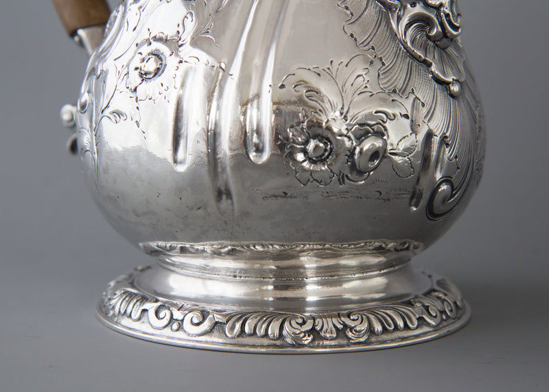 A Georgian Silver Coffee Pot London 1760